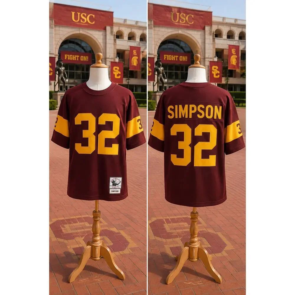 Mitchell & Ness OJ Simpson USC Trojans Throwback Jersey 3XL Size 54